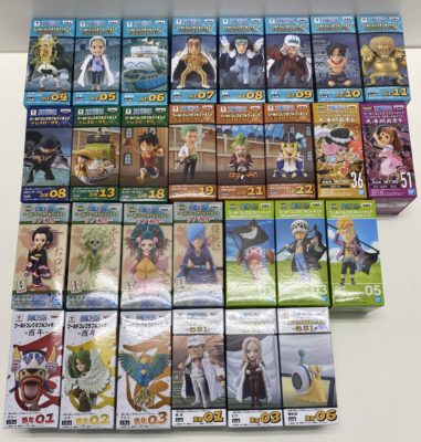 岡山県で買取したワンピース ワールドコレクタブルフィギュアいろいろ
