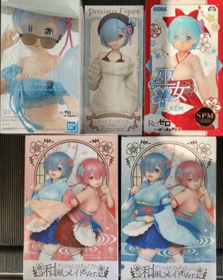 買取したRe:ゼロプライズフィギュア